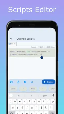 HiSQL - MySQL Client android App screenshot 4